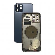 Корпус в сборе с задней панелью (крышкой) iPhone 12 Pro Синий (Pacific Blue)