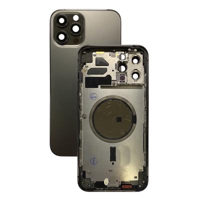 Корпус в сборе с задней панелью (крышкой) iPhone 12 Pro Max Черный (Graphite)