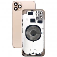 Корпус с задней панелью (крышкой) iPhone 11 Pro Max Золотой (Gold) CE