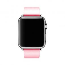 Ремень из эко-кожи Premium 42мм 44мм для Apple Watch Розовый