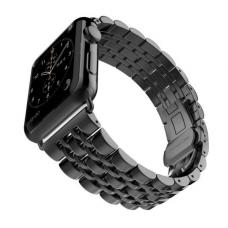 Металлический ремешок Metall Band 42мм 44мм для Apple Watch Черный