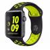 Силиконовый ремешок Nike 38мм- 40мм для Apple Watch Черный с желтым