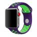 Силиконовый ремешок Nike 38мм- 40мм для Apple Watch Черный с зеленым