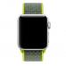 Нейлоновый ремешок Nylon loop 42мм 44мм для Apple Watch Черный с зеленым