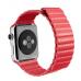 Кожаный ремешок PU Leather Band 42мм 44мм для Apple Watch Красный