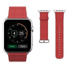Кожаный ремень Premium 38мм-40мм для Apple Watch Красный