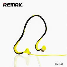 Спортивные наушники Bluetooth Remax Earphone RM-S15 Черный с желтым