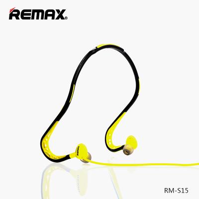 Спортивные Bluetooth наушники Remax Earphone RM-S15 Черный с желтым