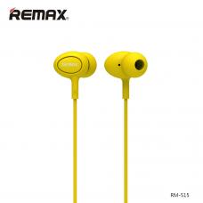 Наушники капельки Remax rm-515 Желтого цвета