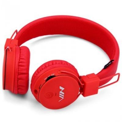 Наушники Bluetooth NIA-1682S MP3 Красные