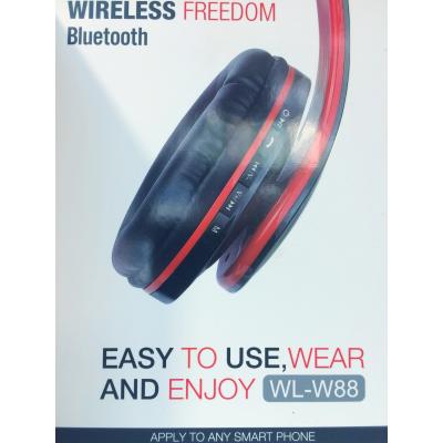 Наушники Bluetooth W88 Черно-красные