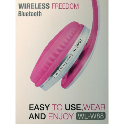 Наушники Bluetooth W88 Розовые