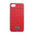 Чехол из эко-кожи под крокодила Puloka Polo для iPhone 5, 5s, SE Красного цвета