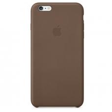 Чехол кожаный Leather Case для iPhone 5, 5s, SE Коричневый
