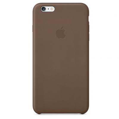 Кожаный чехол Leather Case для iPhone 5, 5s, SE Коричневого цвета