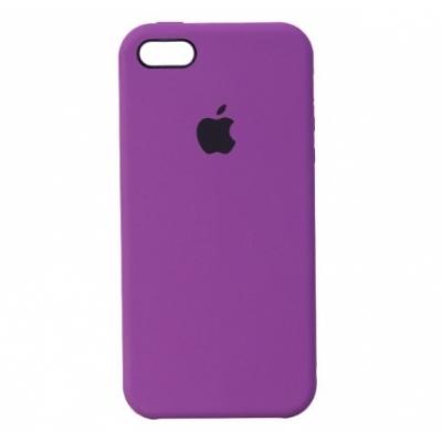 Силиконовый чехол Apple Silicon Case на iPhone 5, 5s, SE фиолетового цвета