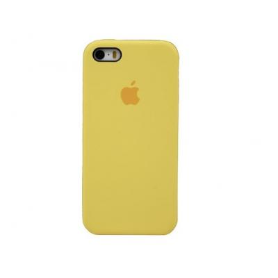 Силиконовый чехол Apple Silicon Case на iPhone 5, 5s, SE желтого цвета