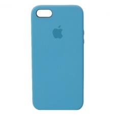 Силиконовый чехол Apple Silicon Case на iPhone 5, 5s, SE голубой