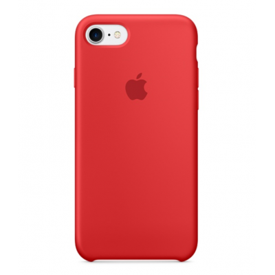 Силиконовый чехол Apple Silicon Case на iPhone 5, 5s, SE красного цвета
