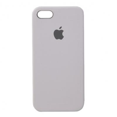 Силиконовый чехол Apple Silicon Case на iPhone 5, 5s, SE серого цвета