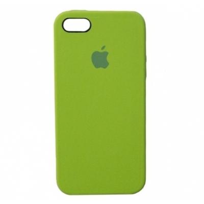 Силиконовый чехол Apple Silicon Case на iPhone 5, 5s, SE зелёного цвета
