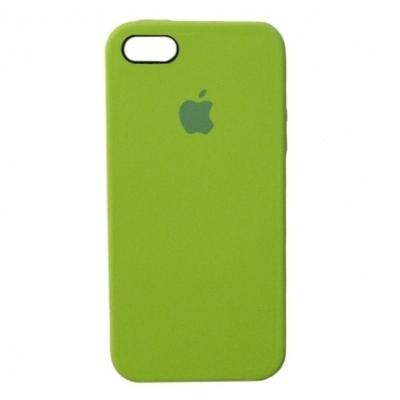 Силиконовый чехол Apple Silicon Case на iPhone 5, 5s, SE зелёного цвета