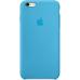 Кожаный чехол Leather Case для iPhone 6, 6s голубой
