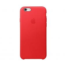 Кожаный красный чехол Leather Case для iPhone 6, 6s