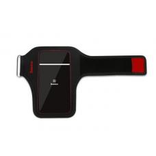 Чехол спортивный на запястье Baseus Flexible Wristband до 5,0 дюйма Baseus, Черный с красным