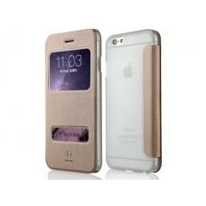 Чехол-книжка из эко-кожи Baseus Mile Series Case для iPhone 6 Plus, 6s Plus Золотой