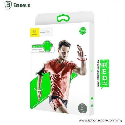 Спортивный чехол на руку Baseus Flexible Wristband универсальный, до 5,8 дюйма, Черный с зелёным