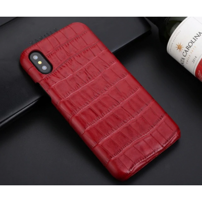 Чехол из эко-кожи под крокодила Puloka Polo для iPhone XR Красный