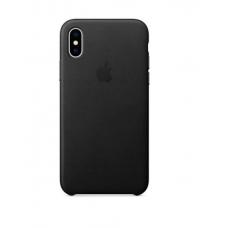 Чехол кожаный Leather Case для iPhone XS Черный