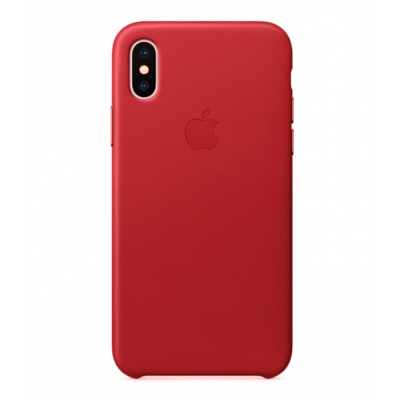 Чехол кожаный Leather Case для iPhone XR Красный