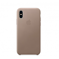Чехол кожаный Leather Case для iPhone XR Серый