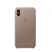 Чехол кожаный Leather Case для iPhone XR Серый