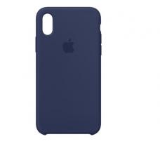 Чехол силиконовый Apple Silicon Case для iPhone Xs Темно-синий