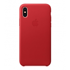 Чехол кожаный Leather Case для iPhone Xs Max Красный 