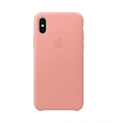 Чехол кожаный Leather Case для iPhone Xs Max Розовый