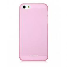 Тонкий чехол Nuoku для iPhone 5/5S Fresh Series Soft-touch Cover Розовый