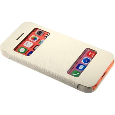 Чехол книжка для iPhone 5/5с/5s flip cover белый