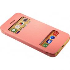 Чехол книжка для iPhone 5/5с/5s flip cover розовый