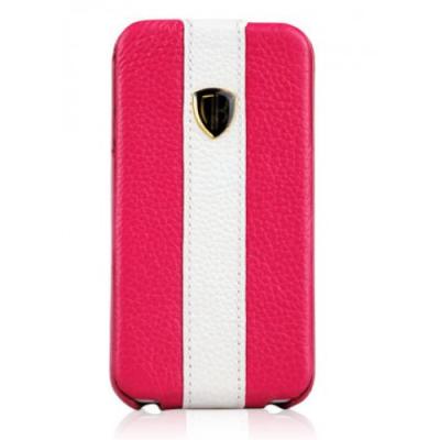 Кожаный чехол Nuoku для iPhone 4/4S Rock Luxury Leather Case Малиновый