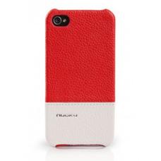 Кожаный чехол Nuoku для iPhone 4/4S Royal Luxury Leather Cover Красный