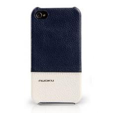 Кожаный чехол Nuoku для iPhone 4/4S Royal Luxury Leather Cover Синий