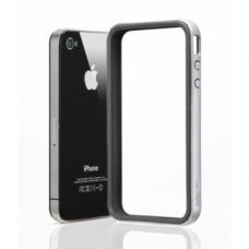 Бампер для iPhone 4/4S SGP Neo Hybrid EX Черный/Серебристый