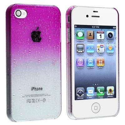 Чехол для iPhone 4/4s Капли воды Фиолетовый