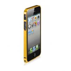 Металлический бампер для iPhone 5/5S Cross 0.7 mm Золотой