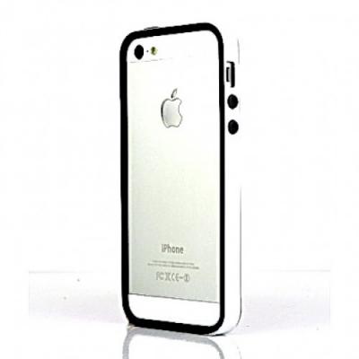 Бампер для iPhone 5/5S SGP Linear Crystal Neo Hybrid EX Slim Vivid Черный/Белый