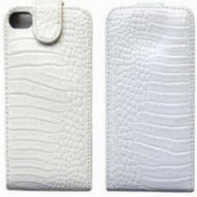 Чехол для iPhone 5/5S Крокодил Белый
